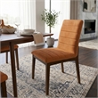Seattle Mid Century Modern Dining Chairs in Burnt Orange Velvet ( Set of 2)