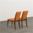 Seattle Mid Century Modern Dining Chairs in Burnt Orange Velvet ( Set of 2)