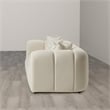 Columbus Mid Century Modern Living Room Puffy Fabric Sofa in Ivory Boucle