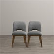 Tucson Mid Century Modern Dining Chairs in Dark Gray Fabric ( Set Of 2)