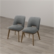 Tucson Mid Century Modern Dining Chairs in Dark Gray Fabric ( Set Of 2)