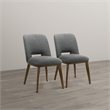Tucson Mid Century Modern Dining Chairs in Dark Gray Fabric ( Set Of 2)