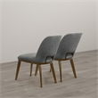 Tucson Mid Century Modern Dining Chairs in Dark Gray Fabric ( Set Of 2)