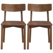 Peterson Mid Century Modern Solid Wood Walnut Dining Chairs (Set of 2)