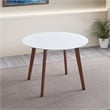 Karel Modern Solid Wood White Top Round Dining Table