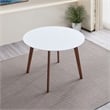 Karel Modern Solid Wood White Top Round Dining Table