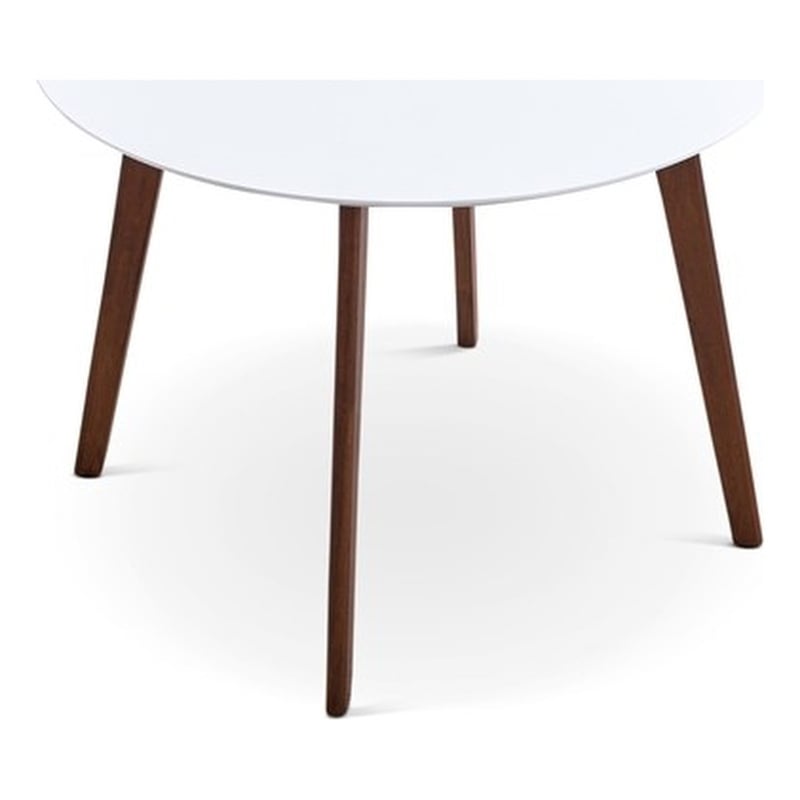 Karel Modern Solid Wood White Top Round Dining Table