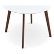 Karel Modern Solid Wood White Top Round Dining Table