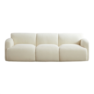 starfield mid century modern living room cream boucle fabric sofa