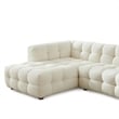Hollis Mid Century Living Room U Shape Corner Fabric Sofa in Cream Boucle