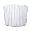 Farleigh Modern Living Room Round Back Soft Plush Fabric Swivel Chair in White