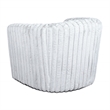 Farleigh Modern Living Room Round Back Soft Plush Fabric Swivel Chair in White