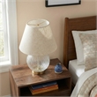 Tranquil Glow Serenity Round Ribbed Glass&Metal Brass Table Lamp
