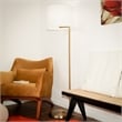 Luminaire Haven Offset Brass & Metal Brass  Base Floor Lamp
