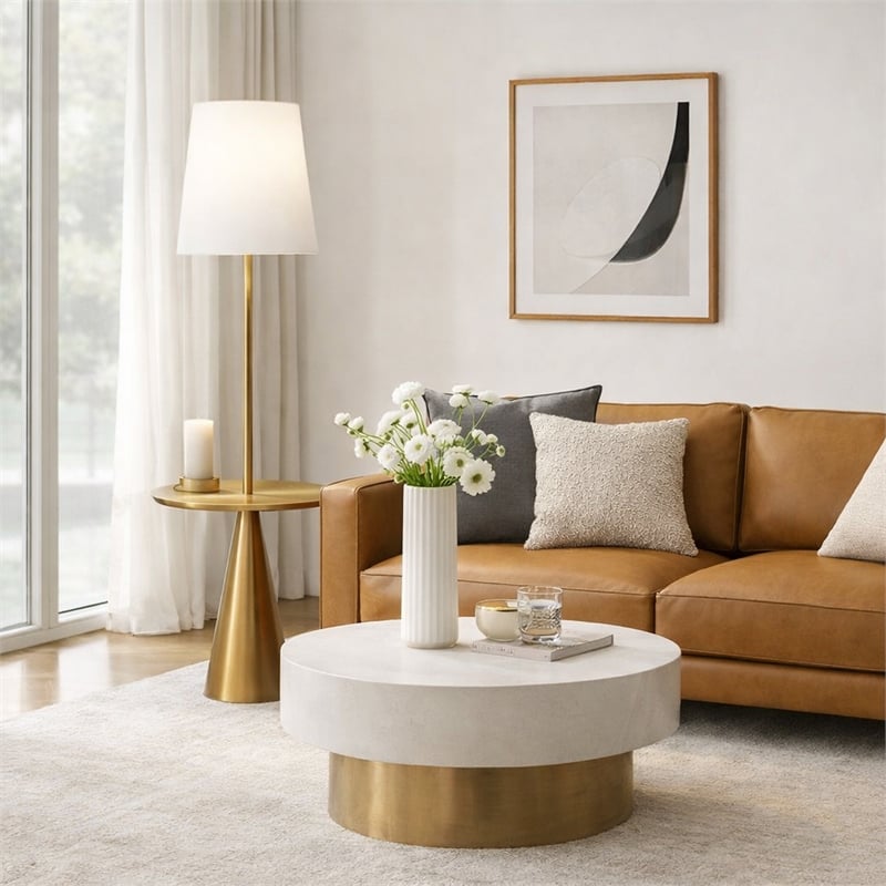 Ethereal Luminary Metal Brass Floor Lamp