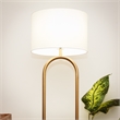 Radiant Aura Brass Ring Base Metal Floor Lamp