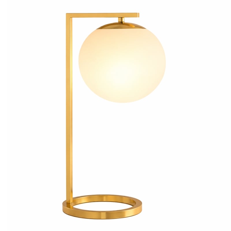 Enigmatic Glow Velvet Globe Brass Metal Table Lamp