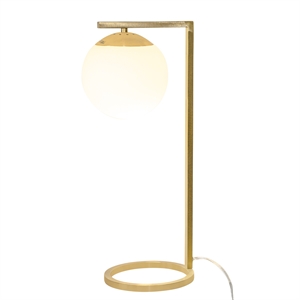 enigmatic glow velvet globe brass metal table lamp