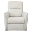 LuxeRelax Mid-Century Modern Cream Suede Electric Power Recliner