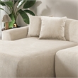Chapman Corduroy Fabric Living Room L-Shaped Left Sectional Sofa in Cream