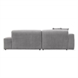 Chapman Corduroy Fabric Living Room L-Shaped Left Sectional Sofa in Light Gray