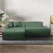 Chapman Corduroy Fabric Living Room L-Shaped Left Sectional Sofa in Green