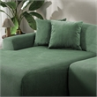 Chapman Corduroy Fabric Living Room L-Shaped Left Sectional Sofa in Green