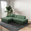Chapman Corduroy Fabric Living Room L-Shaped Left Sectional Sofa in Green