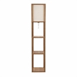 Grand Luminaire Elegance Shelf Gray Wood Floor Lamp