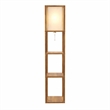 Grand Luminaire Elegance Shelf Gray Wood Floor Lamp