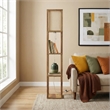 Grand Luminaire Elegance Shelf Gray Wood Floor Lamp