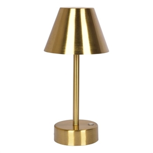 lumina nova rechargeable plated brass led metal table lamp