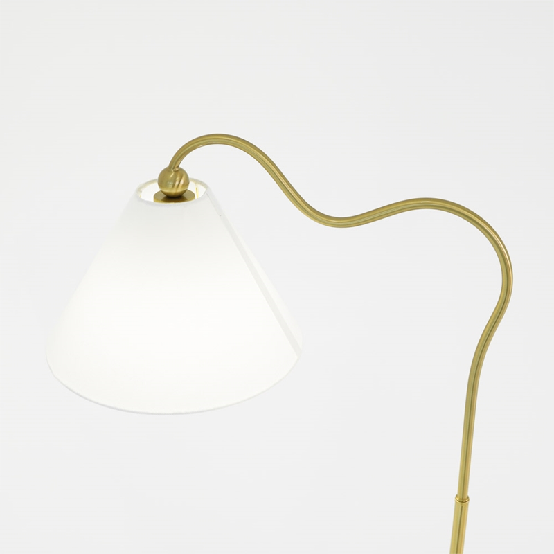 Regal Radiance Floor Metal & Brass Lamp