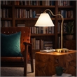 Stellar Shine Brass Ring Base Curved Brass & Metal Table Lamp