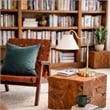 Stellar Shine Brass Ring Base Curved Brass & Metal Table Lamp