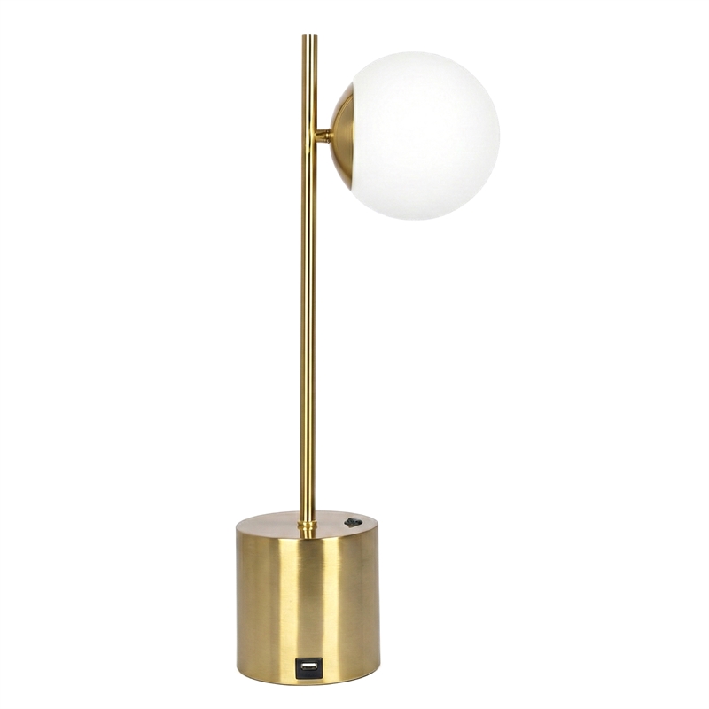 Ethereal Aura Modern Metal & Brass Table Lamp