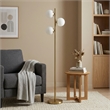 Urban Elegance Modern Metal & Brass Floor Lamp