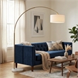 Illuminated Symphony Arch Gold Brass & White Marble Floor Lamp