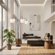 Magnificent Illumination Black Metal Floor Lamp