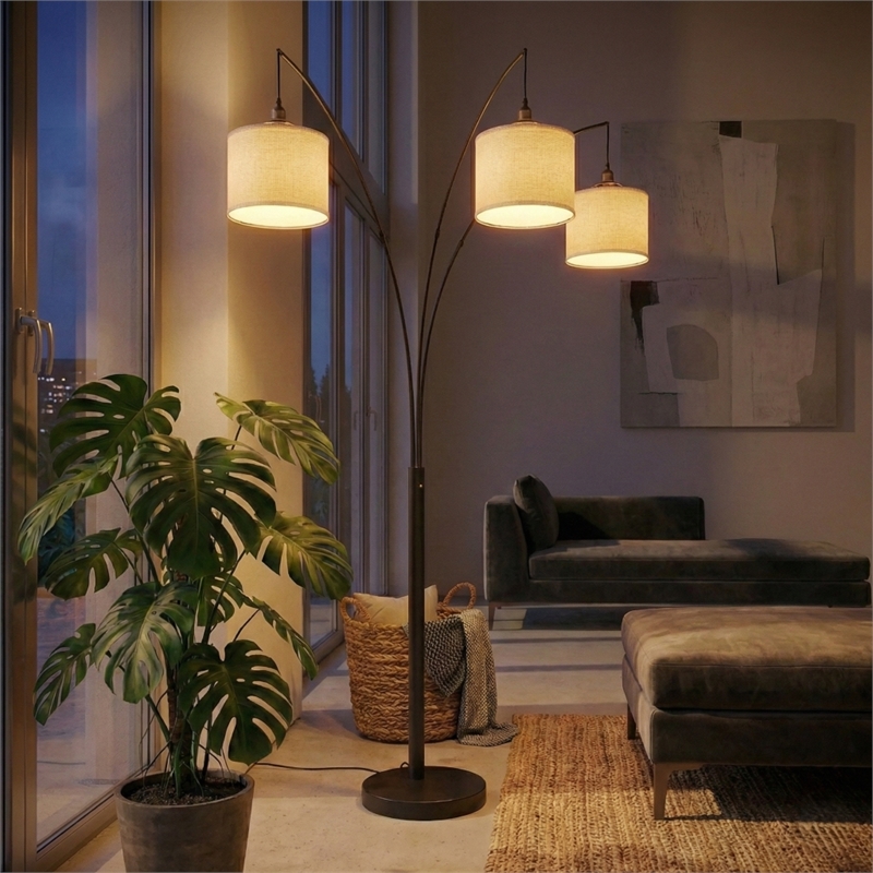 Magnificent Illumination Black Metal Floor Lamp