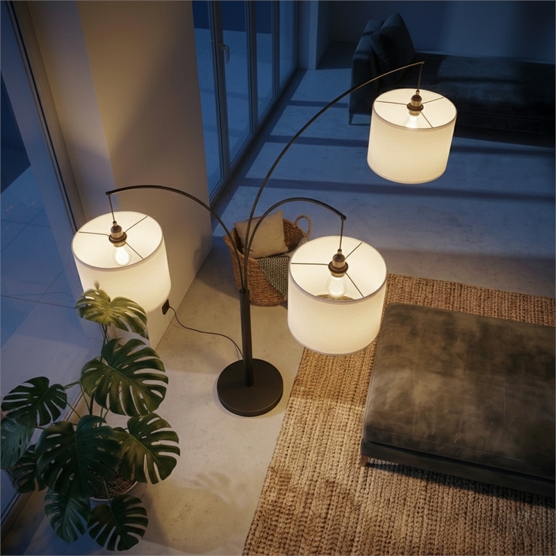 Magnificent Illumination Black Metal Floor Lamp