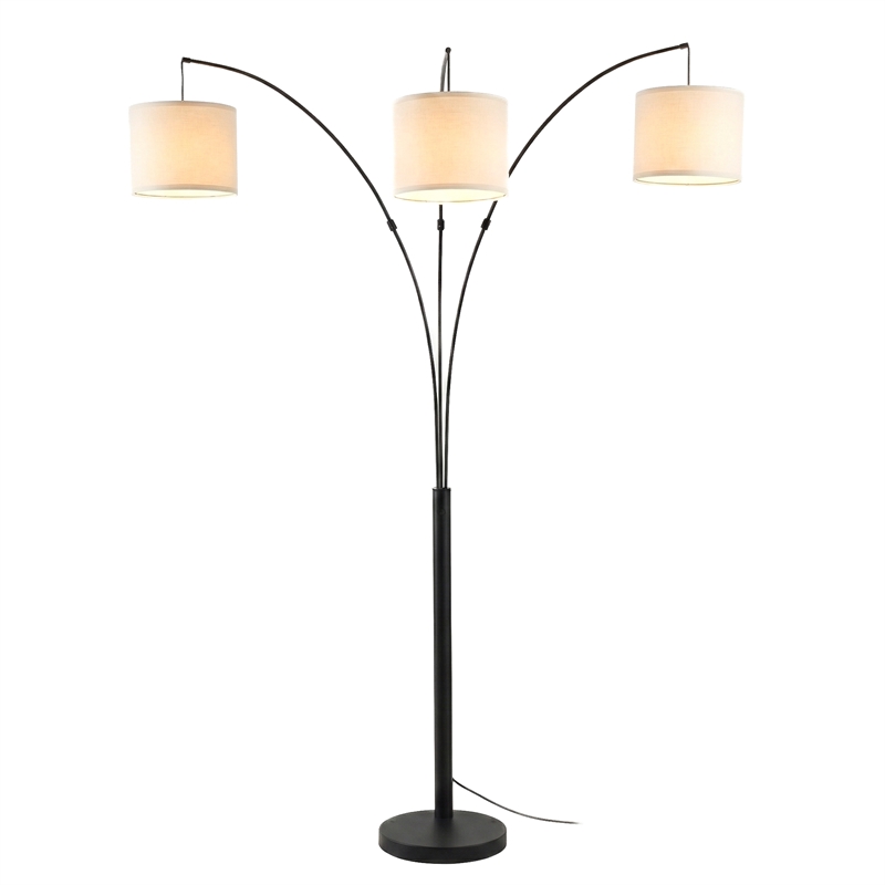 Magnificent Illumination Black Metal Floor Lamp