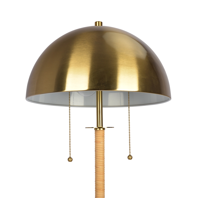 Twin Shine Two-Light Brass Metal Floor Lamp