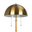 Twin Shine Two-Light Brass Metal Floor Lamp