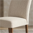 Minka Japandi Style Solid Wood Beige Fabric Upholstered Comfort Dining Chair
