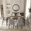 Mira Modern Solid Wood Linen Fabric Upholstered Comfort Dining Chair in Gray