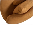 Asprey 3-Piece Symmetric Corner Fabric Sectional Sofa in Cognac Tan Boucle
