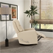 Madewell Genuine Leather Swivel Gliding Recliner in Beige