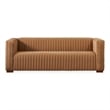 Rica Mid Century Modern Style Tuxedo Arm Velvet Living Room Sofa in Mocha