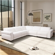 Belmar White Boucle Fabric Power Reclining Symmetrical Sectional Sofa